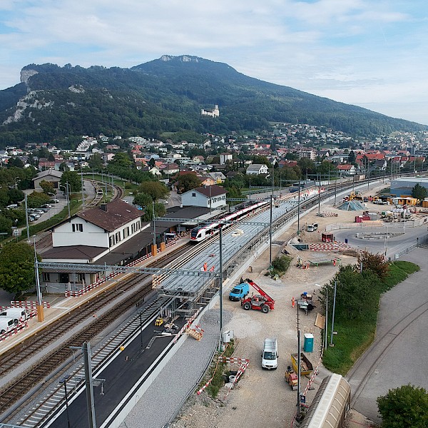 Erhöhung Mittelperron Bahnhof Oensingen